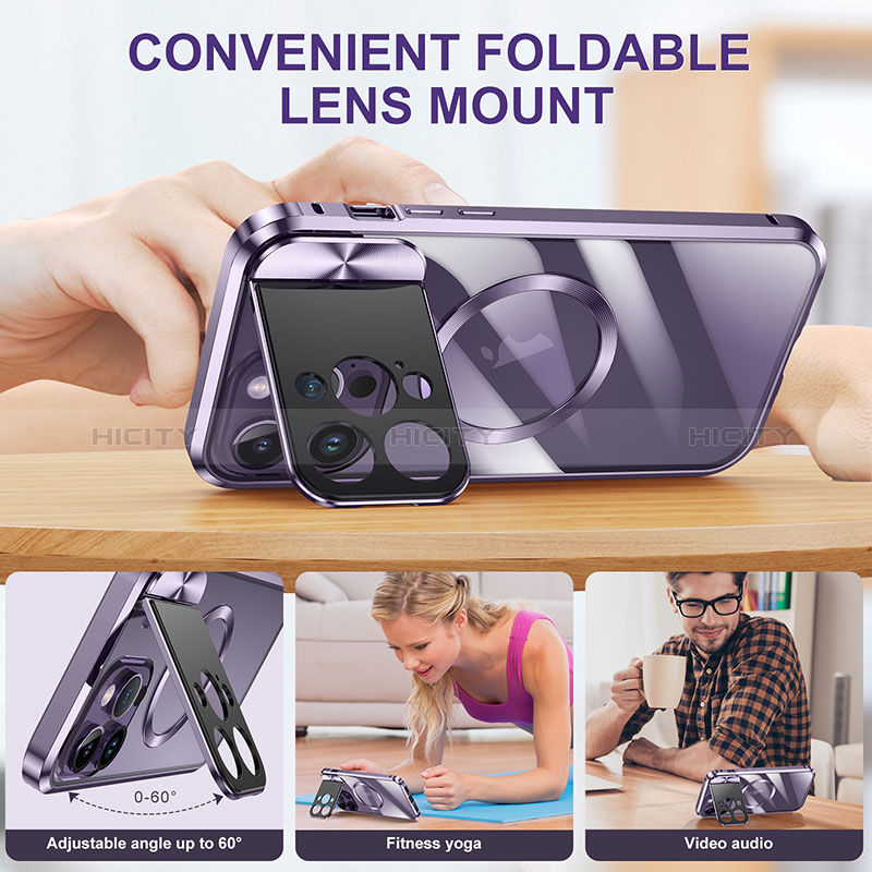 Coque Bumper Luxe Metal et Plastique Etui Housse avec Mag-Safe Magnetic Magnetique LK4 pour Apple iPhone 13 Pro Max Plus