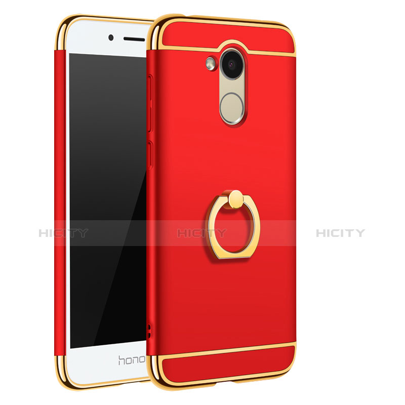 Coque Bumper Luxe Metal et Plastique Etui Housse avec Support Bague Anneau A01 pour Huawei Honor 6A Rouge Plus