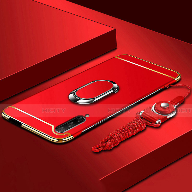 Coque Bumper Luxe Metal et Plastique Etui Housse avec Support Bague Anneau A01 pour Huawei Honor 9X Pro Rouge Plus