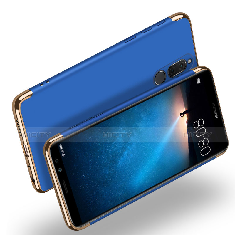 Coque Bumper Luxe Metal et Plastique Etui Housse avec Support Bague Anneau A01 pour Huawei Maimang 6 Plus