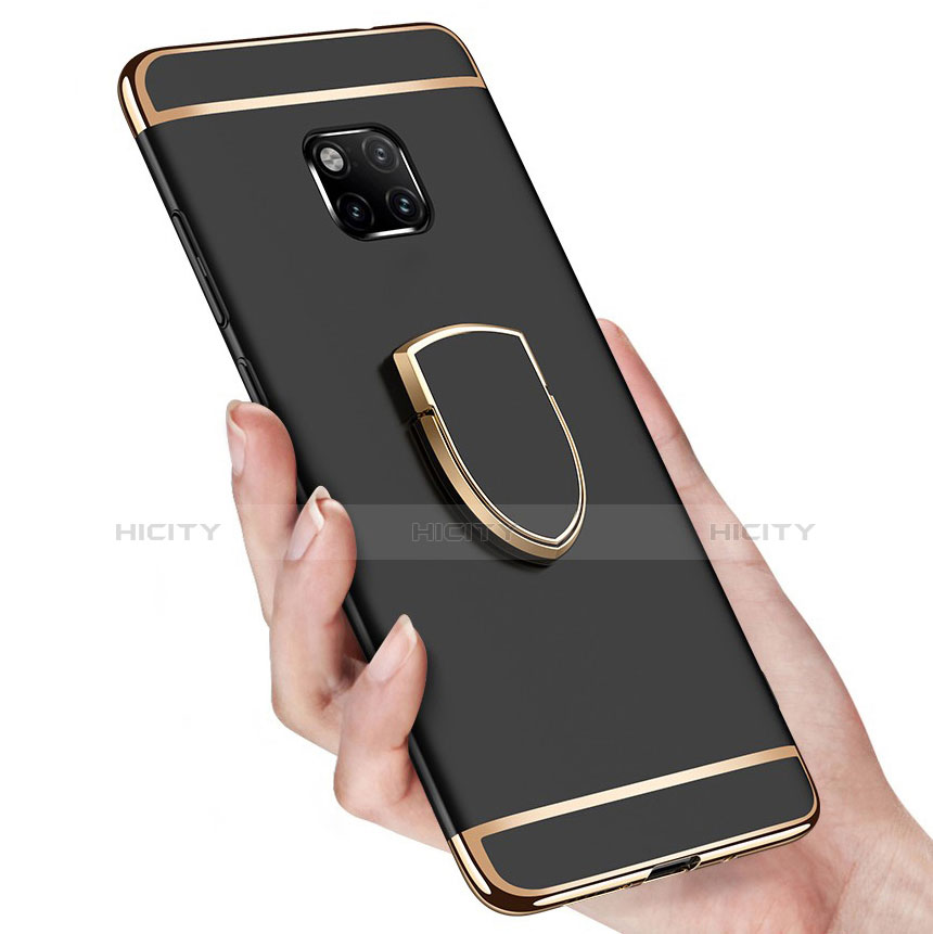 Coque Bumper Luxe Metal et Plastique Etui Housse avec Support Bague Anneau A01 pour Huawei Mate 20 Pro Plus