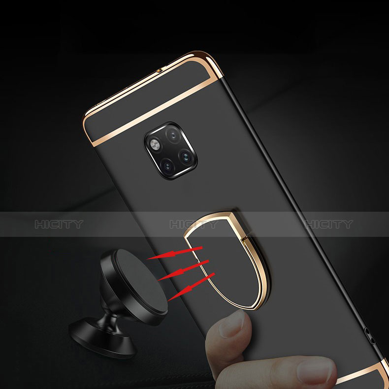 Coque Bumper Luxe Metal et Plastique Etui Housse avec Support Bague Anneau A01 pour Huawei Mate 20 Pro Plus