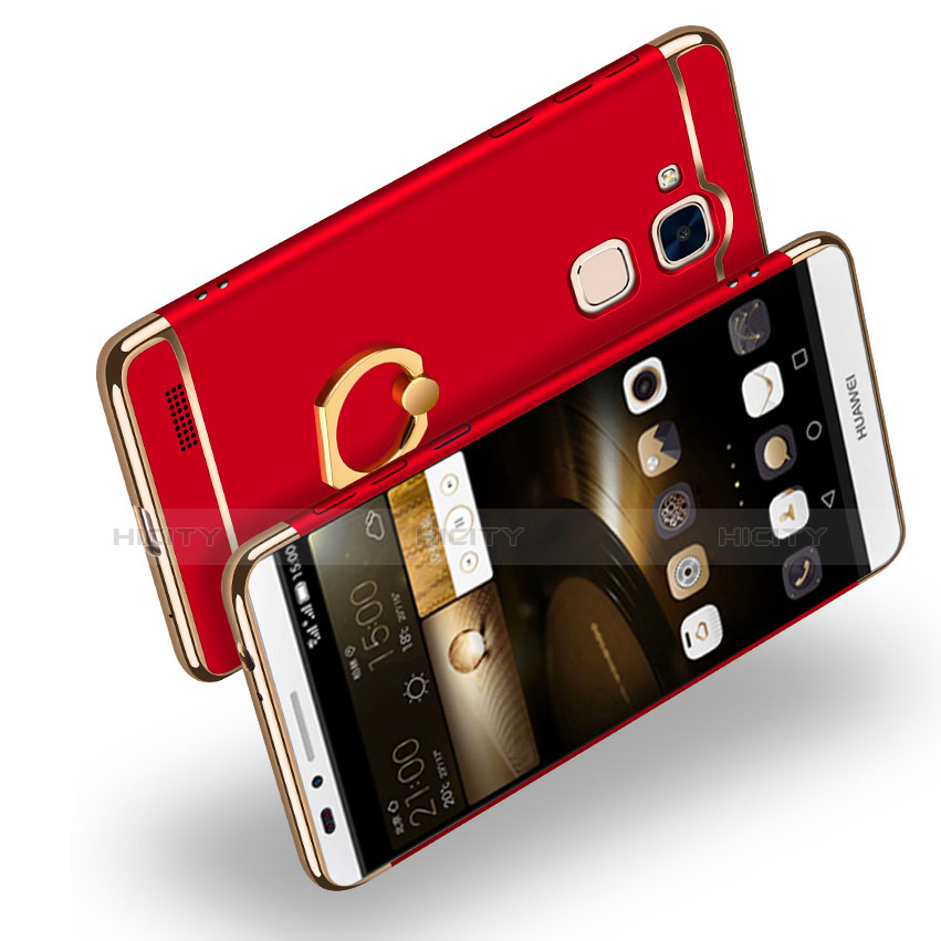 Coque Bumper Luxe Metal et Plastique Etui Housse avec Support Bague Anneau A01 pour Huawei Mate 7 Plus