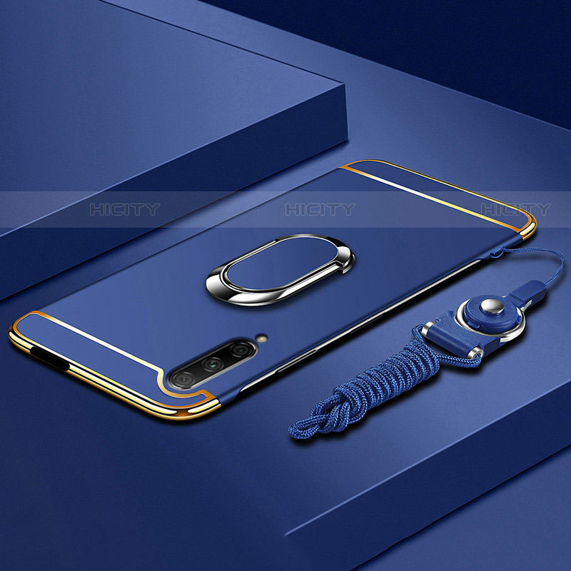 Coque Bumper Luxe Metal et Plastique Etui Housse avec Support Bague Anneau A01 pour Huawei P Smart Pro (2019) Plus