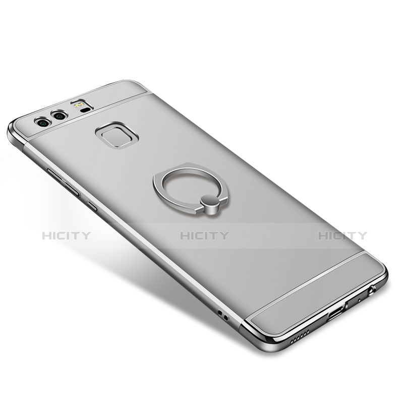 Coque Bumper Luxe Metal et Plastique Etui Housse avec Support Bague Anneau A01 pour Huawei P9 Plus