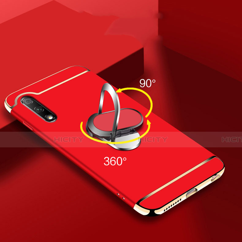 Coque Bumper Luxe Metal et Plastique Etui Housse avec Support Bague Anneau A01 pour Huawei Y9 Prime (2019) Plus