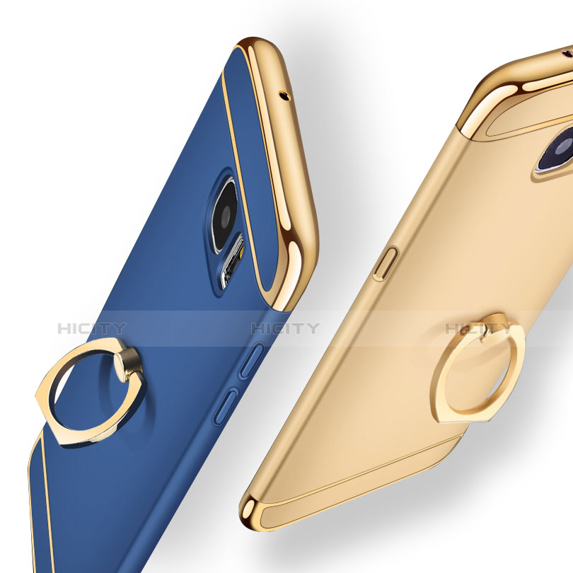 Coque Bumper Luxe Metal et Plastique Etui Housse avec Support Bague Anneau A01 pour Samsung Galaxy S7 Edge G935F Plus