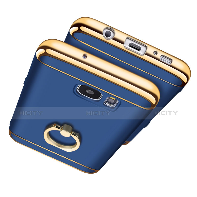 Coque Bumper Luxe Metal et Plastique Etui Housse avec Support Bague Anneau A01 pour Samsung Galaxy S7 Edge G935F Plus