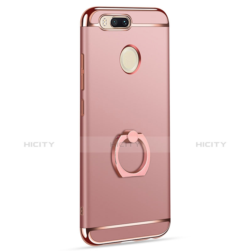 Coque Bumper Luxe Metal et Plastique Etui Housse avec Support Bague Anneau A01 pour Xiaomi Mi 5X Or Rose Plus