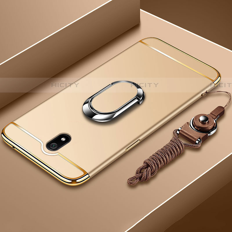 Coque Bumper Luxe Metal et Plastique Etui Housse avec Support Bague Anneau A01 pour Xiaomi Redmi 8A Or Plus