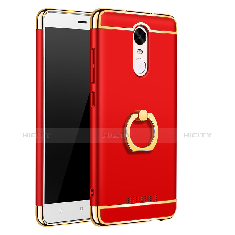 Coque Bumper Luxe Metal et Plastique Etui Housse avec Support Bague Anneau A01 pour Xiaomi Redmi Note 3 Plus