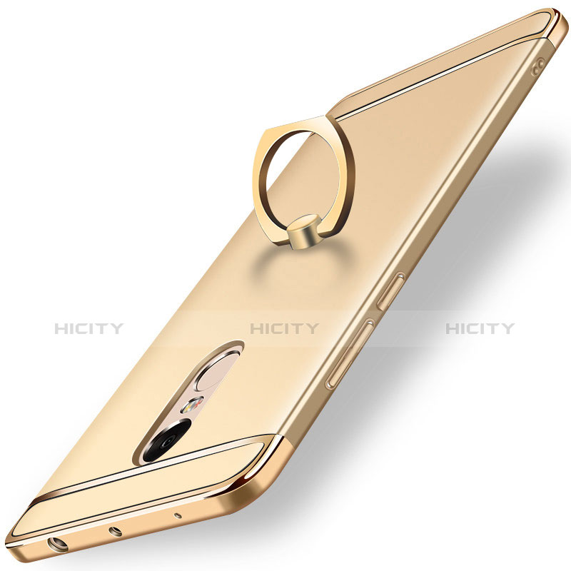 Coque Bumper Luxe Metal et Plastique Etui Housse avec Support Bague Anneau A01 pour Xiaomi Redmi Note 4X High Edition Or Plus