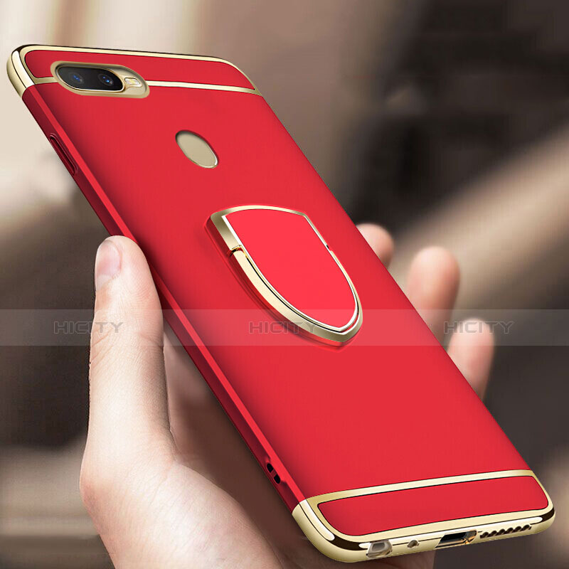 Coque Bumper Luxe Metal et Plastique Etui Housse avec Support Bague Anneau A02 pour Oppo AX7 Plus