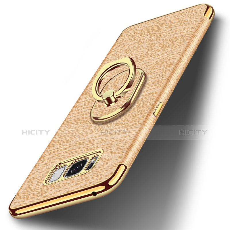 Coque Bumper Luxe Metal et Plastique Etui Housse avec Support Bague Anneau A02 pour Samsung Galaxy S8 Plus Or Plus