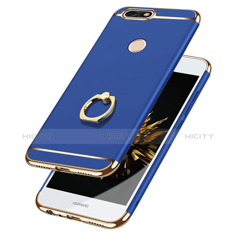 Coque Bumper Luxe Metal et Plastique Etui Housse avec Support Bague Anneau A06 pour Huawei Enjoy 7 Plus