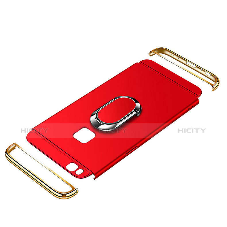 Coque Bumper Luxe Metal et Plastique Etui Housse avec Support Bague Anneau et Laniere pour Huawei G9 Lite Plus