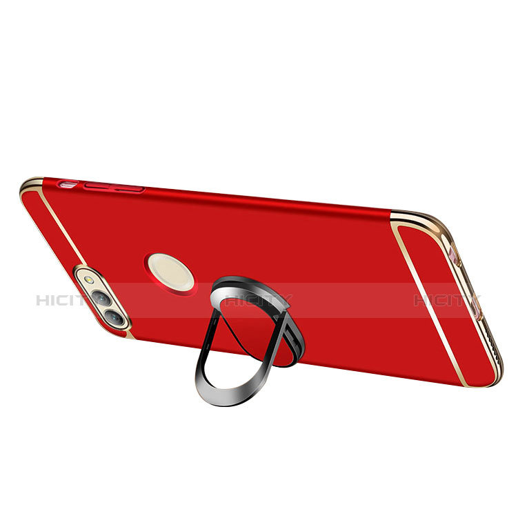 Coque Bumper Luxe Metal et Plastique Etui Housse avec Support Bague Anneau et Laniere pour Huawei Nova 2 Plus Plus