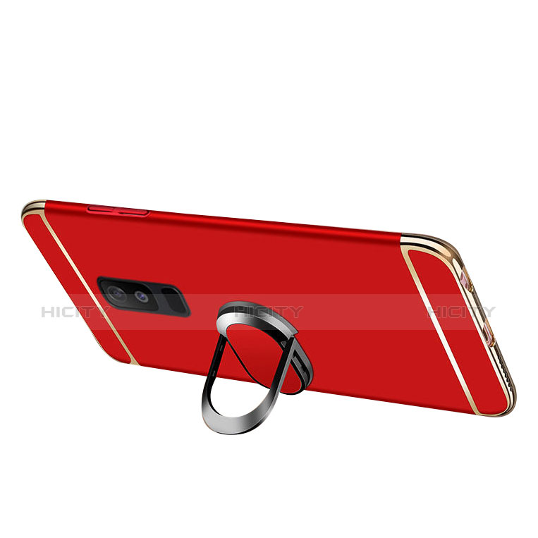 Coque Bumper Luxe Metal et Plastique Etui Housse avec Support Bague Anneau et Laniere pour Samsung Galaxy A9 Star Lite Plus