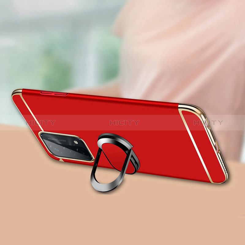 Coque Bumper Luxe Metal et Plastique Etui Housse avec Support Bague Anneau P01 pour Oppo A93s 5G Plus