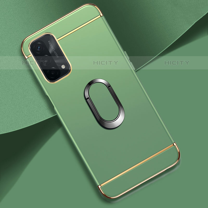 Coque Bumper Luxe Metal et Plastique Etui Housse avec Support Bague Anneau P02 pour OnePlus Nord N200 5G Pastel Vert Plus