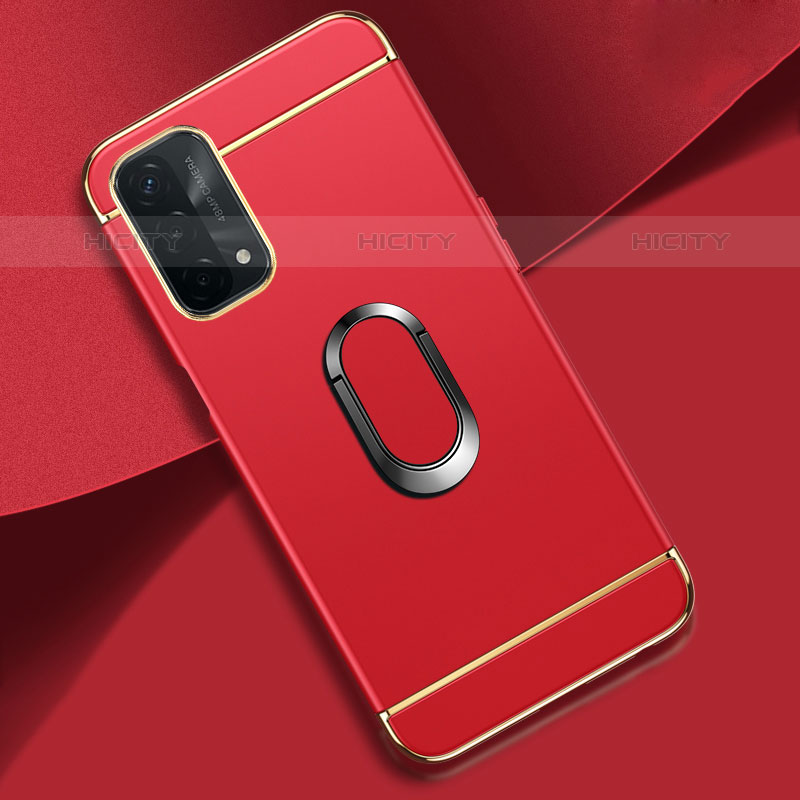 Coque Bumper Luxe Metal et Plastique Etui Housse avec Support Bague Anneau P02 pour OnePlus Nord N200 5G Rouge Plus