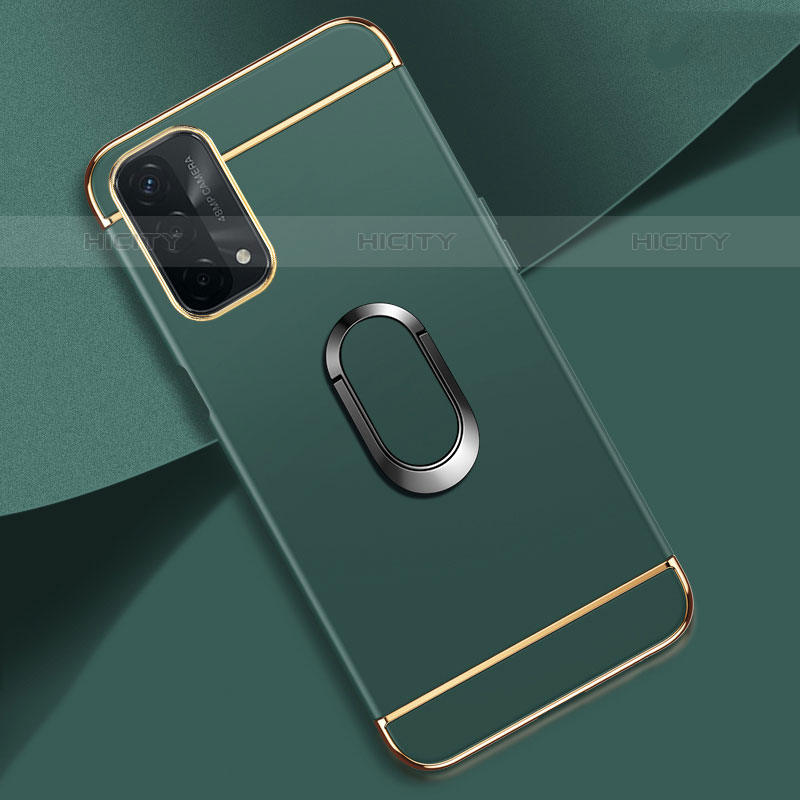 Coque Bumper Luxe Metal et Plastique Etui Housse avec Support Bague Anneau P02 pour OnePlus Nord N200 5G Vert Nuit Plus