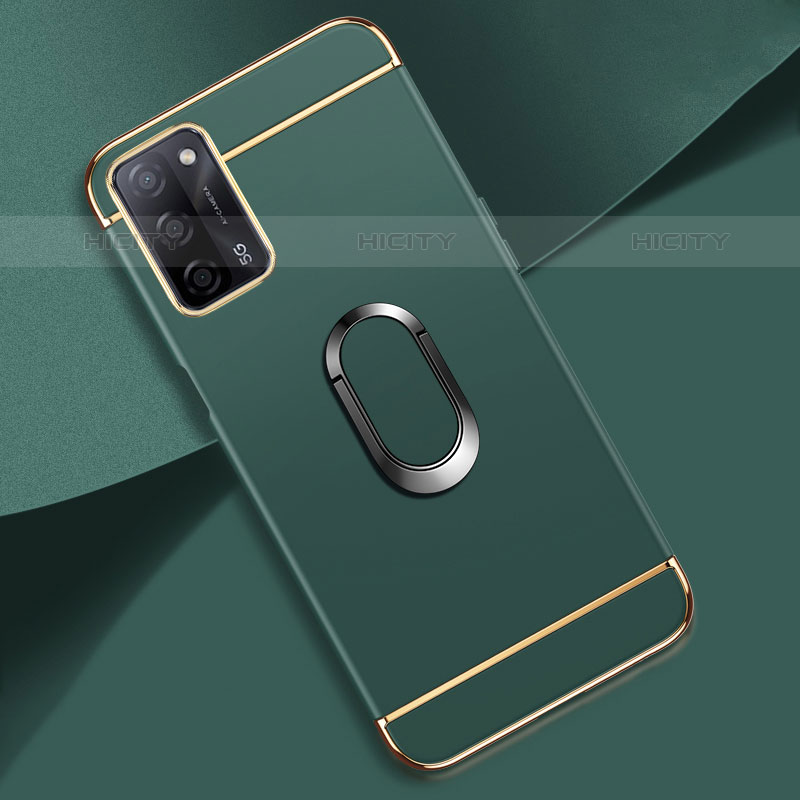 Coque Bumper Luxe Metal et Plastique Etui Housse avec Support Bague Anneau P02 pour Oppo A53s 5G Vert Nuit Plus