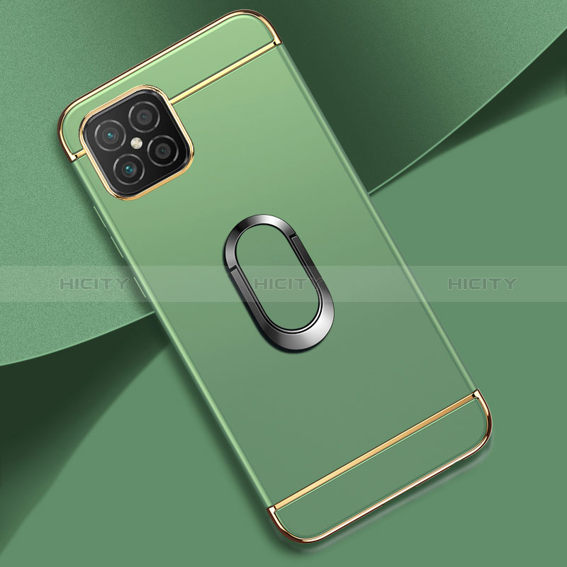 Coque Bumper Luxe Metal et Plastique Etui Housse avec Support Bague Anneau pour Huawei Nova 8 SE 4G Pastel Vert Plus