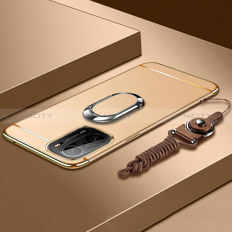 Coque Bumper Luxe Metal et Plastique Etui Housse avec Support Bague Anneau pour Xiaomi Mi 11X 5G Plus