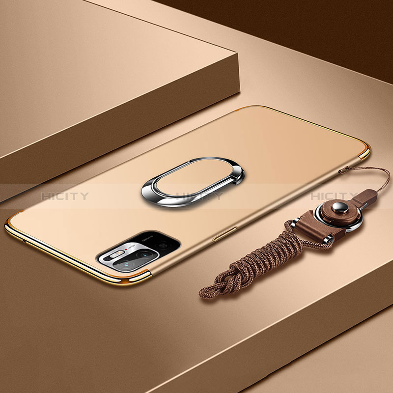 Coque Bumper Luxe Metal et Plastique Etui Housse avec Support Bague Anneau pour Xiaomi POCO M3 Pro 5G Plus