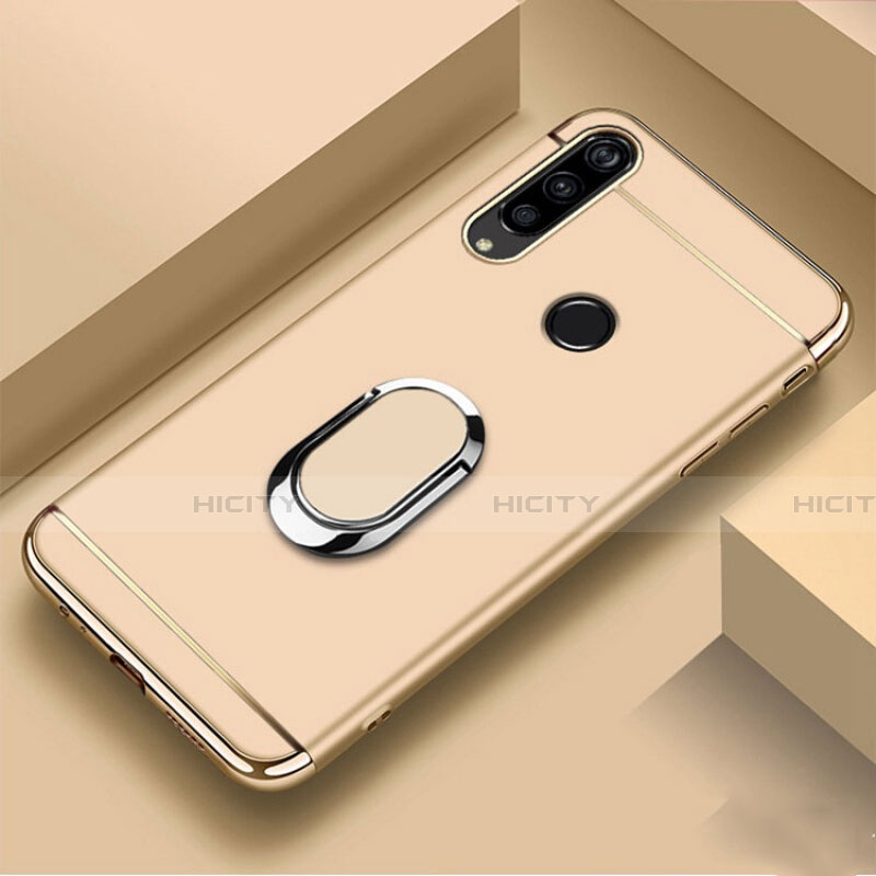 Coque Bumper Luxe Metal et Plastique Etui Housse avec Support Bague Anneau T01 pour Huawei Honor 20E Or Plus