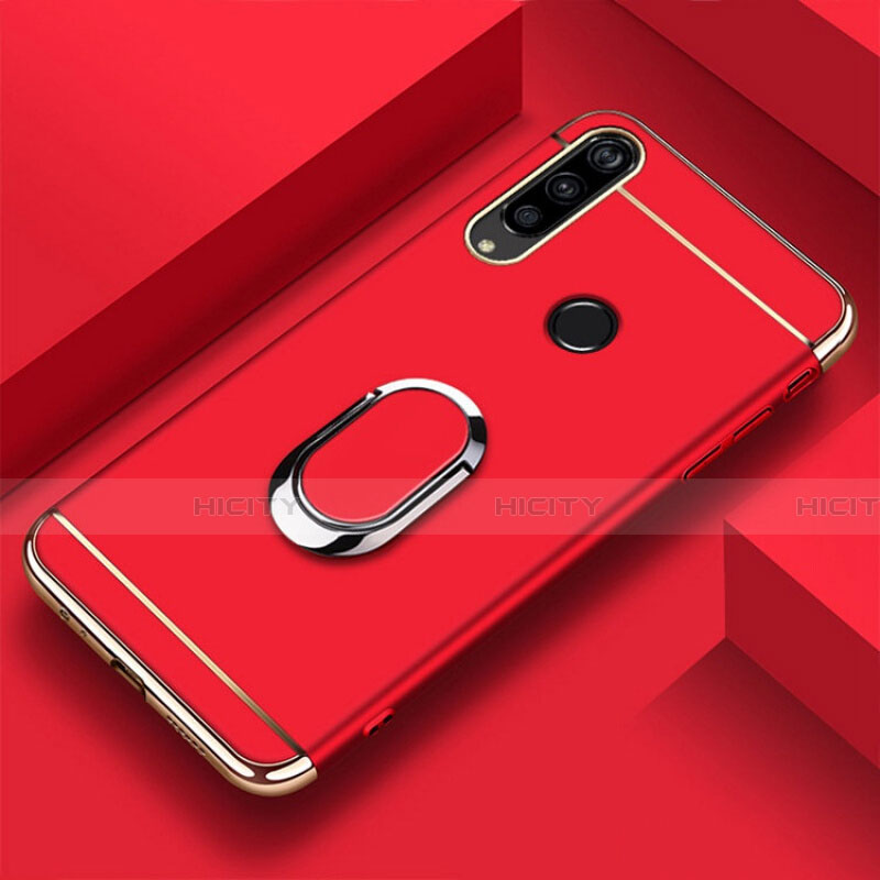 Coque Bumper Luxe Metal et Plastique Etui Housse avec Support Bague Anneau T01 pour Huawei Honor 20E Rouge Plus