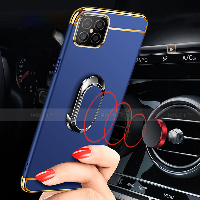 Coque Bumper Luxe Metal et Plastique Etui Housse avec Support Bague Anneau T01 pour Huawei Nova 8 SE 5G Plus