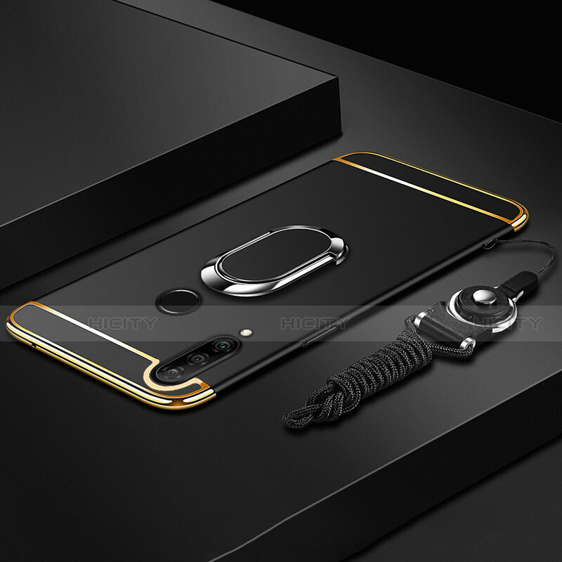 Coque Bumper Luxe Metal et Plastique Etui Housse avec Support Bague Anneau T01 pour Huawei P30 Lite XL Plus