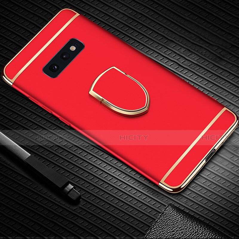 Coque Bumper Luxe Metal et Plastique Etui Housse avec Support Bague Anneau T01 pour Samsung Galaxy S10e Plus