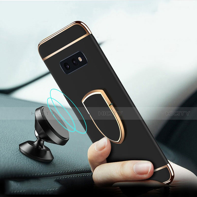 Coque Bumper Luxe Metal et Plastique Etui Housse avec Support Bague Anneau T01 pour Samsung Galaxy S10e Plus