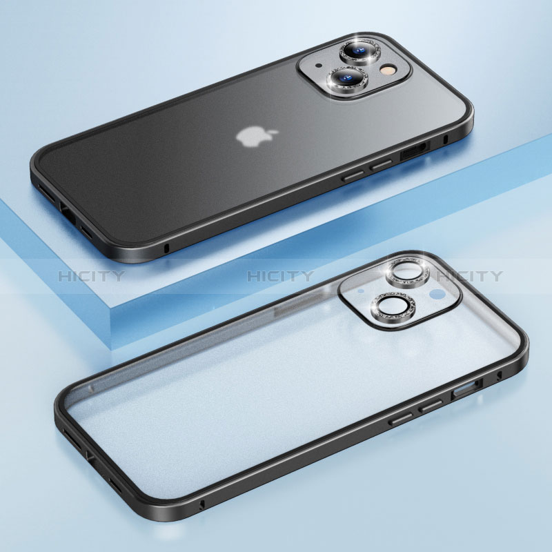 Coque Bumper Luxe Metal et Plastique Etui Housse Bling-Bling LF1 pour Apple iPhone 14 Plus