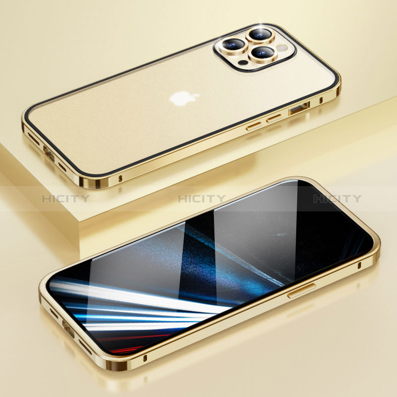 Coque Bumper Luxe Metal et Plastique Etui Housse LF4 pour Apple iPhone 13 Pro Max Plus