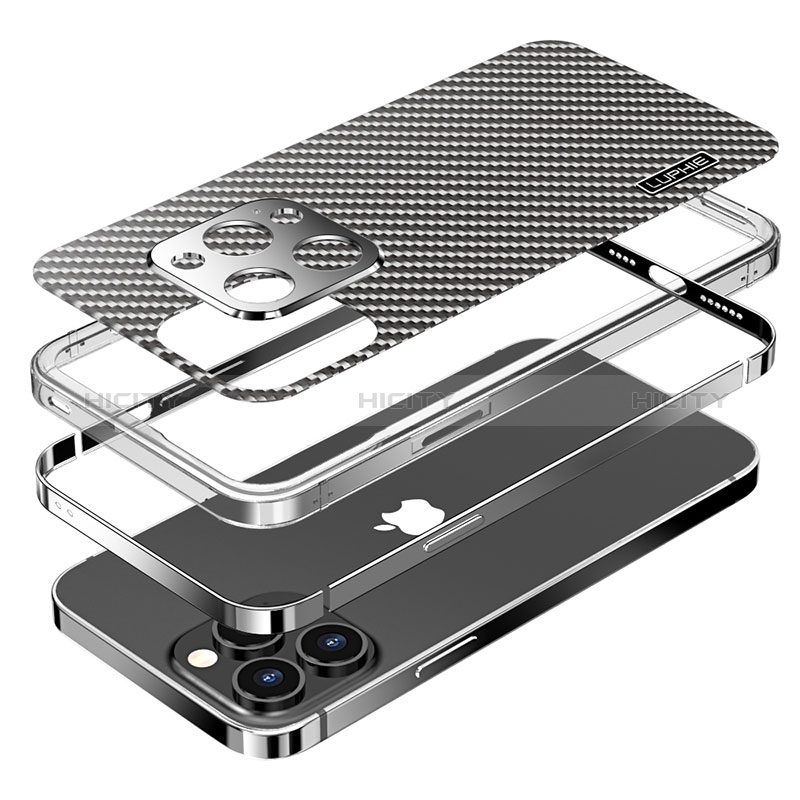 Coque Bumper Luxe Metal et Plastique Etui Housse LF6 pour Apple iPhone 13 Pro Max Plus