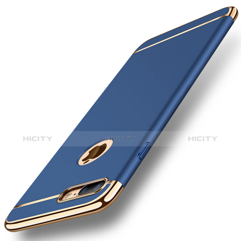 Coque Bumper Luxe Metal et Plastique Etui Housse M01 pour Apple iPhone 7 Plus Bleu Plus