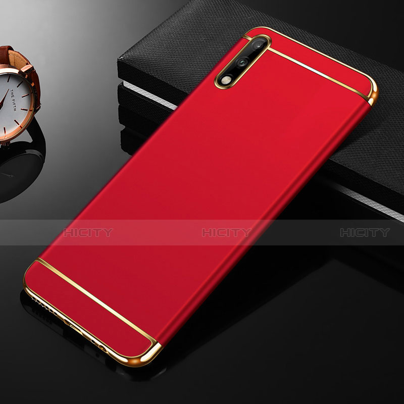 Coque Bumper Luxe Metal et Plastique Etui Housse M01 pour Huawei Enjoy 10 Rouge Plus