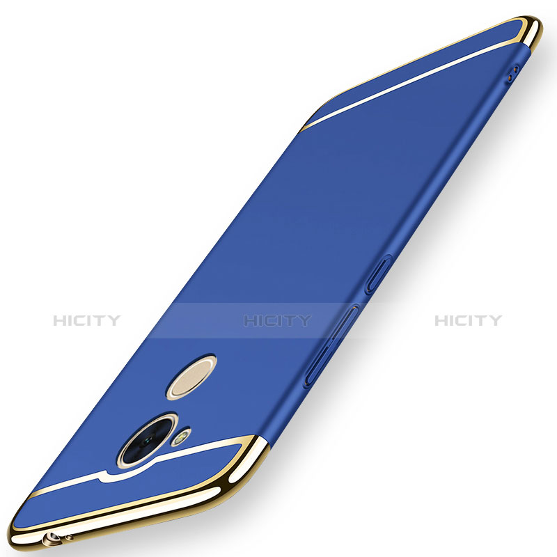 Coque Bumper Luxe Metal et Plastique Etui Housse M01 pour Huawei Honor 6C Pro Bleu Plus