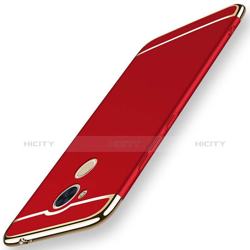 Coque Bumper Luxe Metal et Plastique Etui Housse M01 pour Huawei Honor 6C Pro Rouge Plus