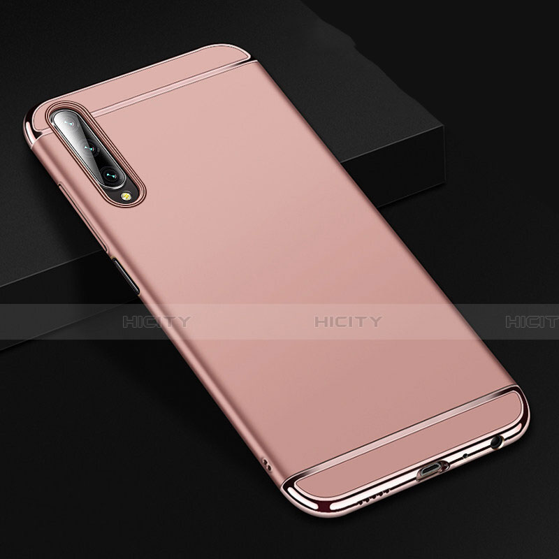 Coque Bumper Luxe Metal et Plastique Etui Housse M01 pour Huawei Honor 9X Pro Or Rose Plus