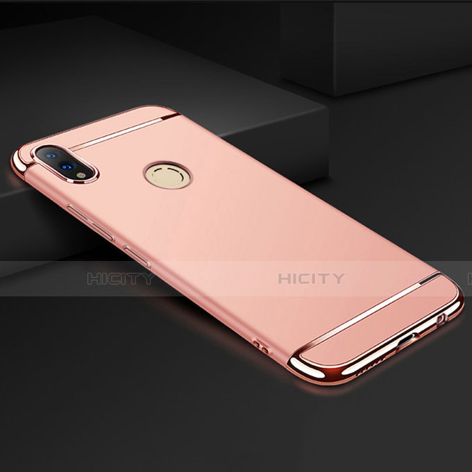 Coque Bumper Luxe Metal et Plastique Etui Housse M01 pour Huawei Honor V10 Lite Or Rose Plus