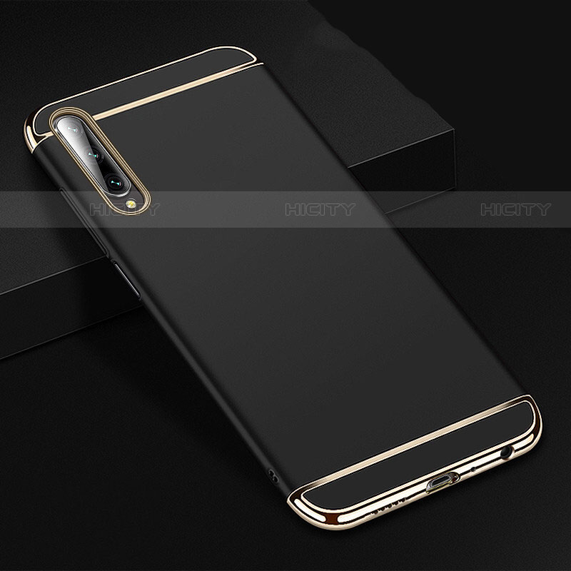 Coque Bumper Luxe Metal et Plastique Etui Housse M01 pour Huawei P Smart Pro (2019) Noir Plus