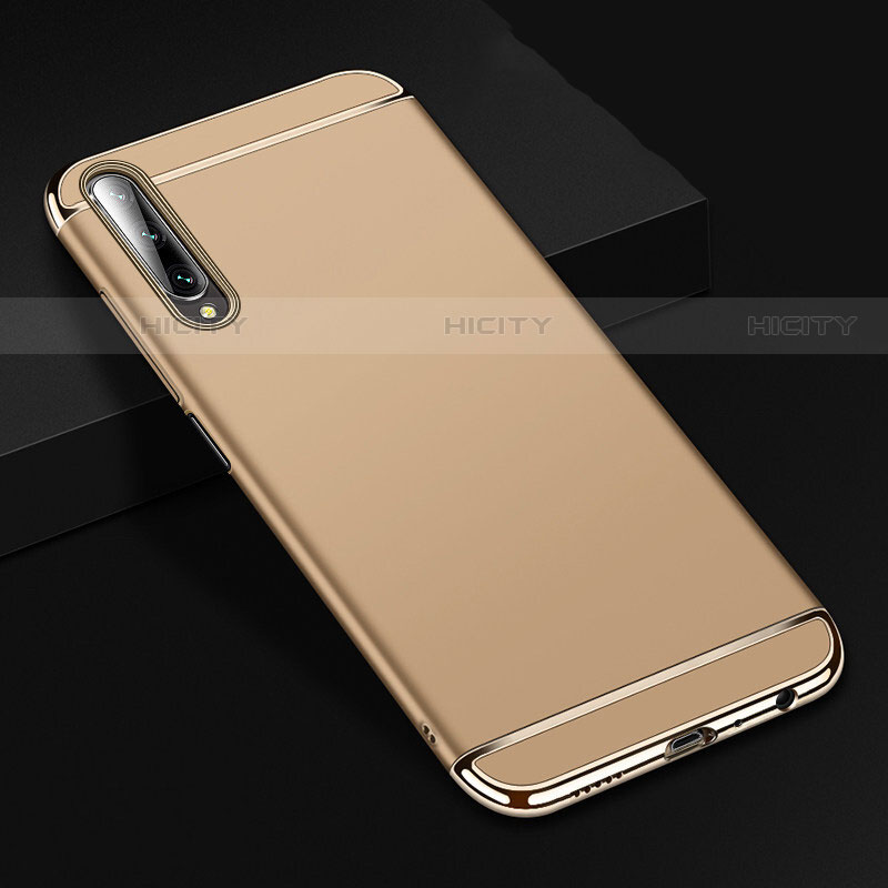 Coque Bumper Luxe Metal et Plastique Etui Housse M01 pour Huawei P Smart Pro (2019) Or Plus