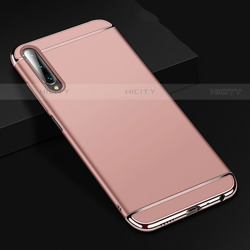 Coque Bumper Luxe Metal et Plastique Etui Housse M01 pour Huawei P Smart Pro (2019) Or Rose Plus