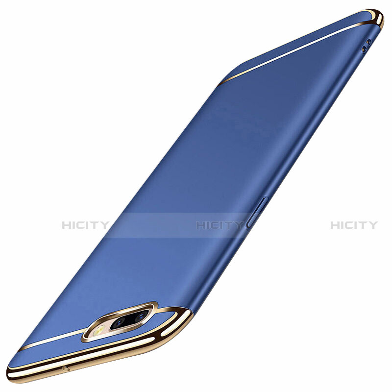 Coque Bumper Luxe Metal et Plastique Etui Housse M01 pour Oppo A12e Bleu Plus