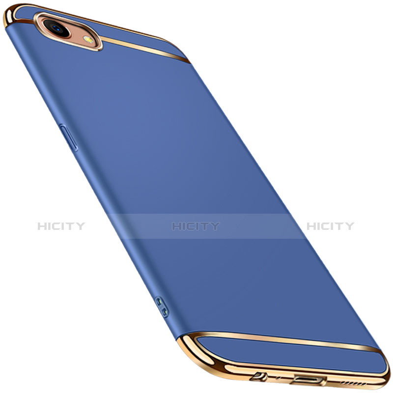 Coque Bumper Luxe Metal et Plastique Etui Housse M01 pour Oppo A3 Bleu Plus